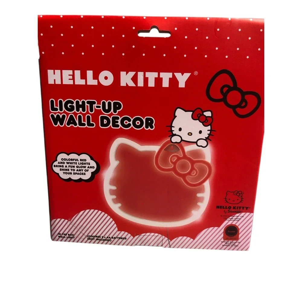 Hello Kitty‎ By Sanrio Wall Decor Light Up With Red & White Lights